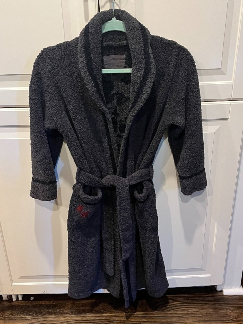 Barefoot Dreams CozyChic Kids Mickey Mouse Robe Gray Size 6/7 Ultra Soft